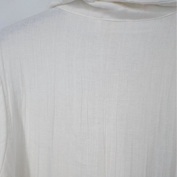 Purecare Dr. Weil Robe Women L/XL Linen Blend Featherweight Front Tie Minimalist - Picture 7 of 15
